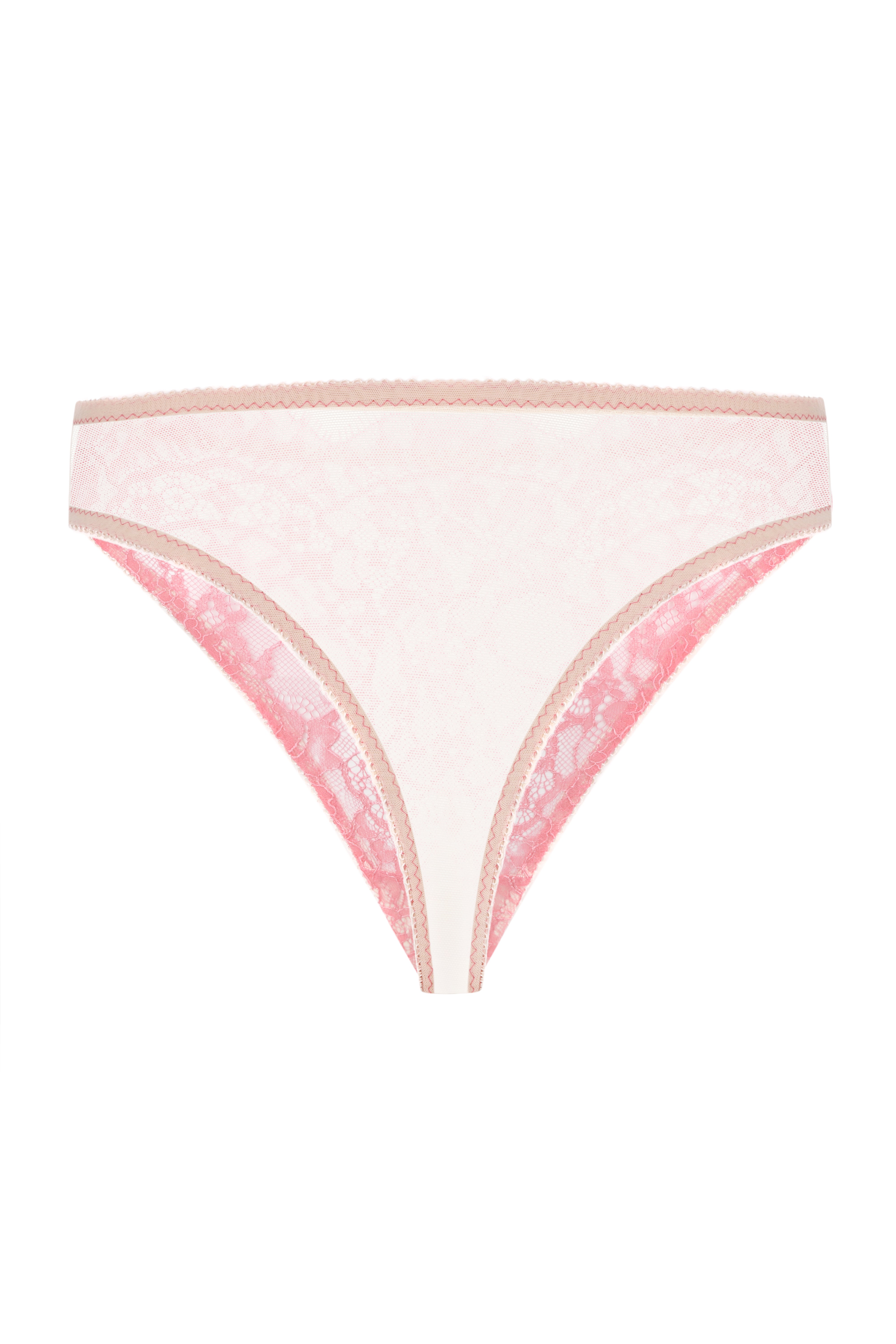 Peach high-rise thong